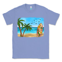 Colony Blue beach background Classic Tee - HRA Design Shop