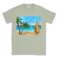Matcha beach background Classic Tee - HRA Design Shop