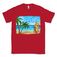 Red beach background Classic Tee - HRA Design Shop