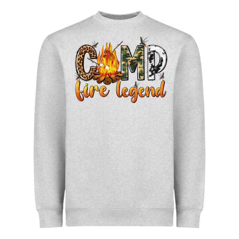 Camp Fire Legend With Fire Heavyweight Sweatshirt by texasbilliewilder | Teevron