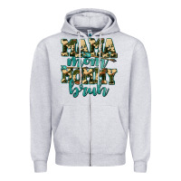 Heather Grey mama mom mommy bruh with arrow Zipper Hoodie - AdoDesignShop