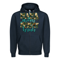 Navy mama mom mommy bruh with arrow Zipper Hoodie - AdoDesignShop