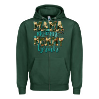 Sports Green mama mom mommy bruh with arrow Zipper Hoodie - AdoDesignShop