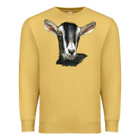 Antique Gold alpine goat head Premium Sweatshirt - LillyAllenDesigns