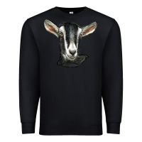 Black alpine goat head Premium Sweatshirt - LillyAllenDesigns