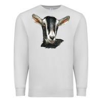 Dove Grey alpine goat head Premium Sweatshirt - LillyAllenDesigns