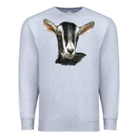 Heather Grey alpine goat head Premium Sweatshirt - LillyAllenDesigns