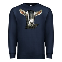 Navy alpine goat head Premium Sweatshirt - LillyAllenDesigns
