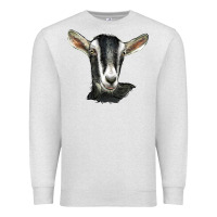 Oatmeal Heather alpine goat head Premium Sweatshirt - LillyAllenDesigns