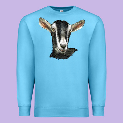 Alpine Goat Head Premium Sweatshirt Designed By Lillyallendesigns