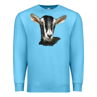 Ocean Blue alpine goat head Premium Sweatshirt - LillyAllenDesigns