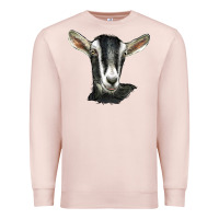 Pale Pink alpine goat head Premium Sweatshirt - LillyAllenDesigns