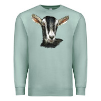 Seafoam alpine goat head Premium Sweatshirt - LillyAllenDesigns