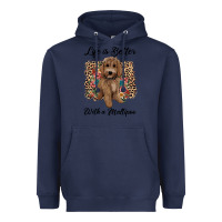 Navy life is better with a maltipoo Heavyweight Hoodie - BarkalooDesign