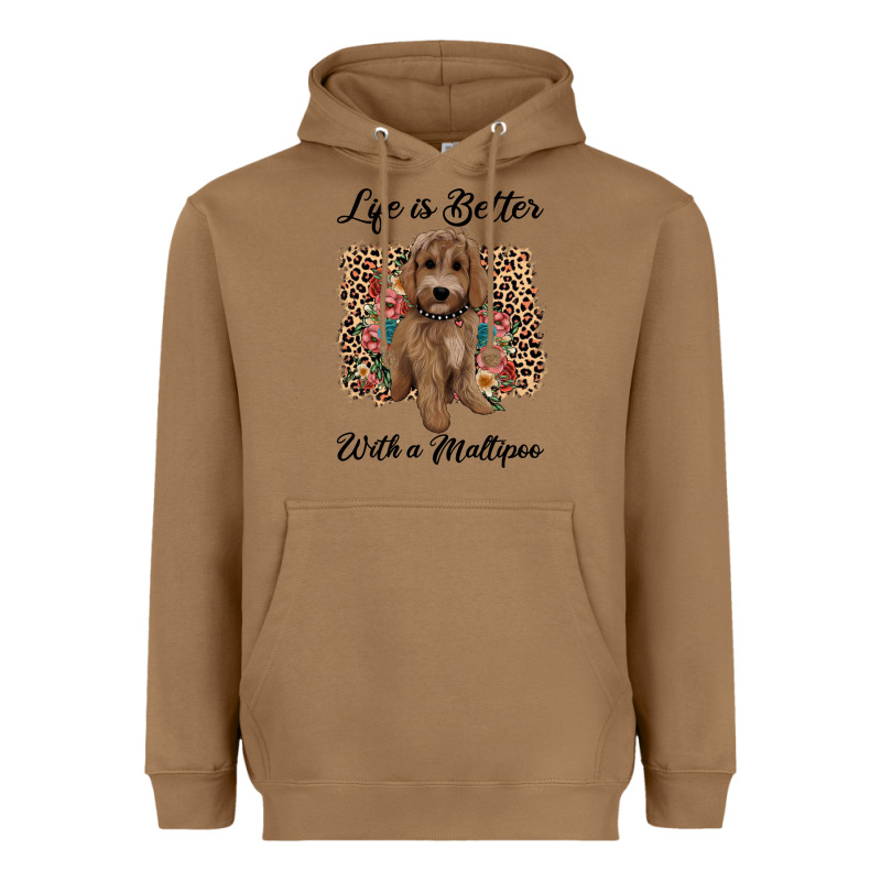 Life Is Better With A Maltipoo Heavyweight Hoodie by BarkalooDesign | Teevron