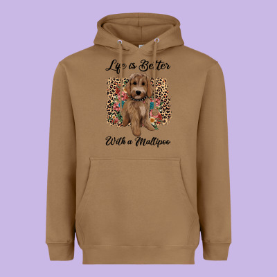 Life Is Better With A Maltipoo Heavyweight Hoodie Designed By Barkaloodesign