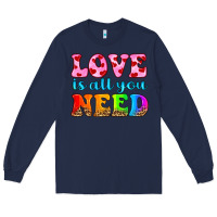 Navy love is all you need Long Sleeve Tee - HRA Design Shop