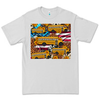 Dove Grey school bus American flag sunflower cowhide leopard Premium Tee - Artiststas