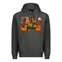 Charcoal Heather fall vibes Premium Hoodie - MaliasSmallBusiness