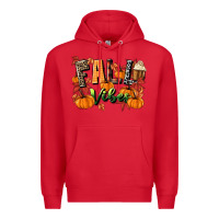 Red fall vibes Premium Hoodie - MaliasSmallBusiness
