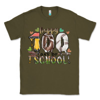 Army Green happy 100 day of school american football baseball Classic Tee - RacoonDesign