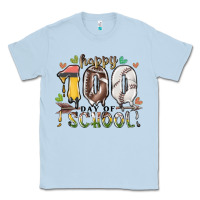Dusty Blue happy 100 day of school american football baseball Classic Tee - RacoonDesign
