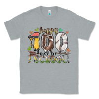 Heather Grey happy 100 day of school american football baseball Classic Tee - RacoonDesign