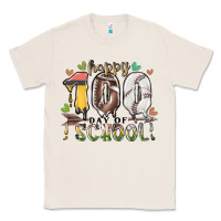 Natural happy 100 day of school american football baseball Classic Tee - RacoonDesign