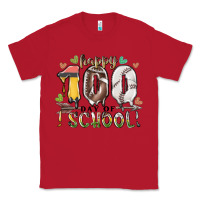 Red happy 100 day of school american football baseball Classic Tee - RacoonDesign