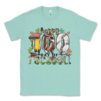 Seafoam happy 100 day of school american football baseball Classic Tee - RacoonDesign