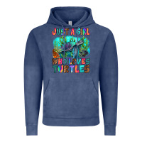 Vintage Denim just a girl who loves turtles Vintage Hoodie - RanaPortraitStore