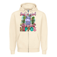 Sandshell just a girl who loves hippos Zipper Hoodie - Artiststas