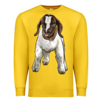 Lemon baby boer goat Premium Sweatshirt - LillyAllenDesigns