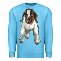 Ocean Blue baby boer goat Premium Sweatshirt - LillyAllenDesigns