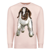 Pale Pink baby boer goat Premium Sweatshirt - LillyAllenDesigns
