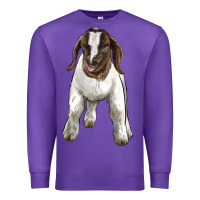 Purple baby boer goat Premium Sweatshirt - LillyAllenDesigns