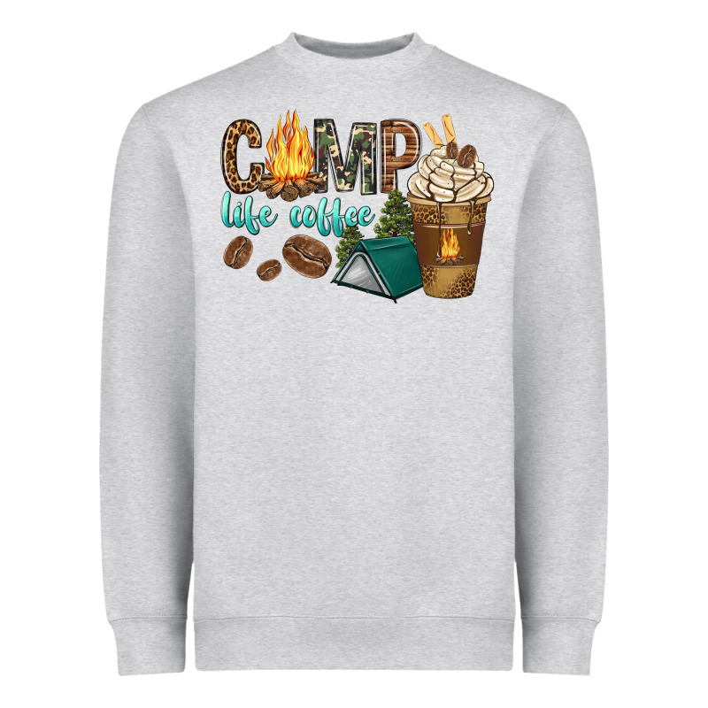 Camp Life Coffee With Coffee Cup Heavyweight Sweatshirt by texasbilliewilder | Teevron