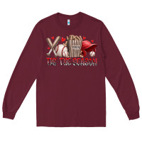 Burgundy tis the season baseball Long Sleeve Tee - RacoonDesign