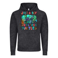 Vintage Black just a boy who loves turtles Vintage Hoodie - RanaPortraitStore
