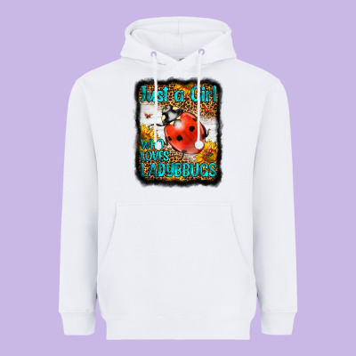 Western Just A Girl Who Loves Ladybug Heavyweight Hoodie Designed By Lillyallendesigns