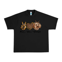 Black peace love cockapoo Urban Heavy Tee - RanaPortraitStore