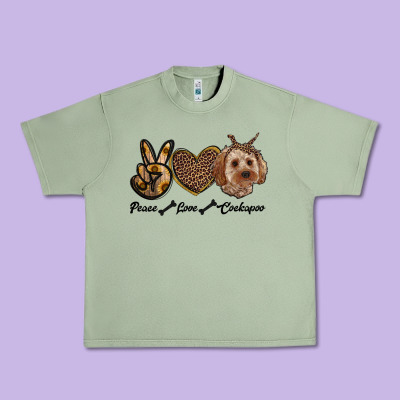 Peace Love Cockapoo Urban Heavy Tee Designed By Ranaportraitstore