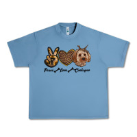 Pebble Blue peace love cockapoo Urban Heavy Tee - RanaPortraitStore