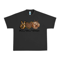 Pigment Black peace love cockapoo Urban Heavy Tee - RanaPortraitStore