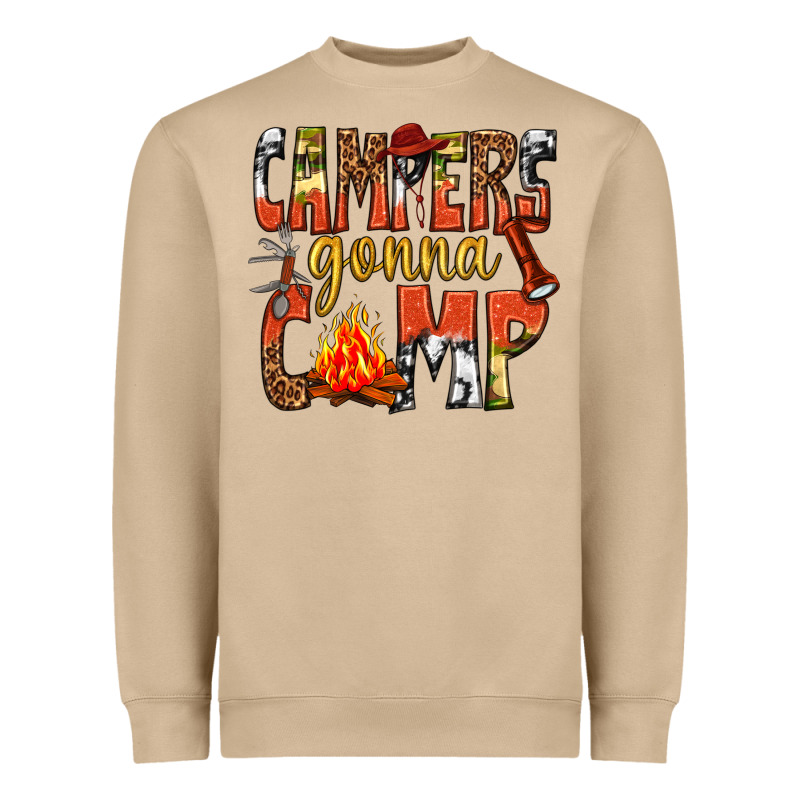 Campers Gonna Camp Western Heavyweight Sweatshirt by texasbilliewilder | Teevron