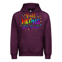 Mauve Wine y all means all y all Urban Hoodie - Artiststas
