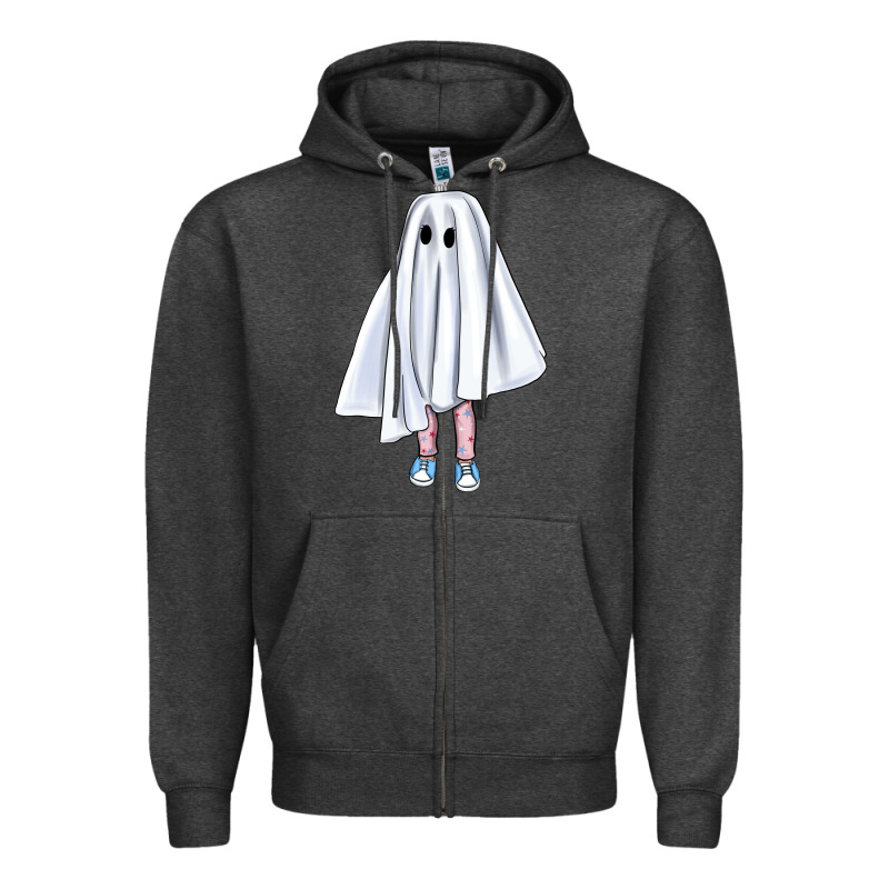 Cute Ghost Zipper Hoodie by BundleAndBundleShop | Teevron