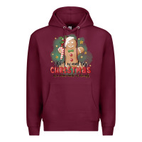 Burgundy Christmas dough Premium Hoodie - MaliasSmallBusiness