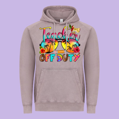 Vintage Hoodie teacher off duty