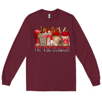 Burgundy tis the season Long Sleeve Tee - RacoonDesign